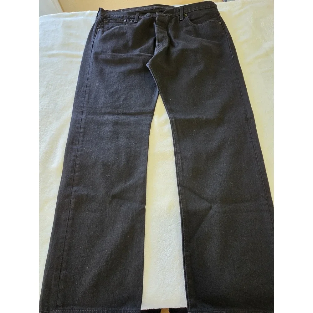 Levi's 501 Original Fit Jeans Mens 40x30 Black Straight Leg